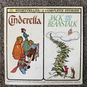 Vintage Storyteller Record Cinderella Jack and the Beanstalk LP Mercury SLP-101